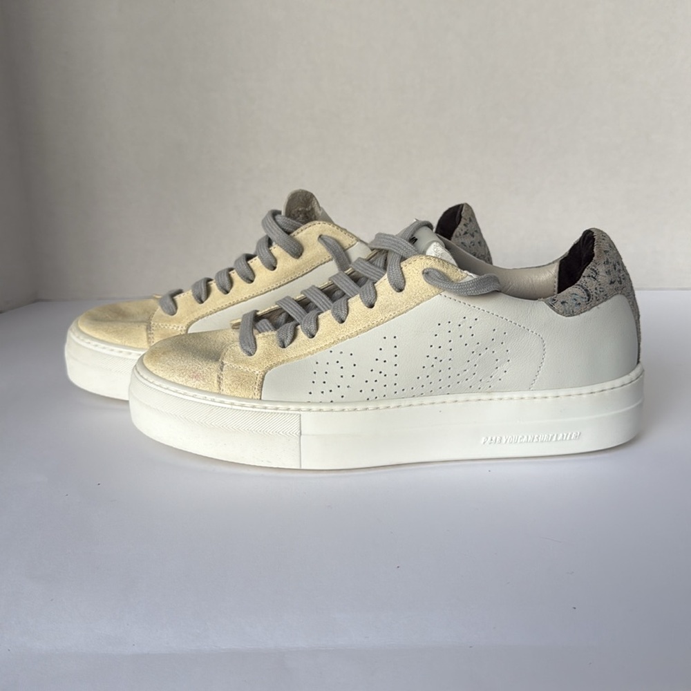 P448 John Sneaker women's platform sneakers White/ Cream - Floral .